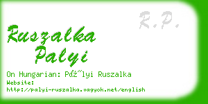 ruszalka palyi business card
